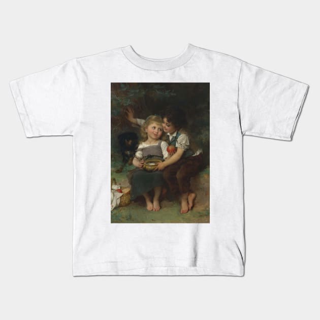 La Jatte De Lait by Emile Munier Kids T-Shirt by Classic Art Stall